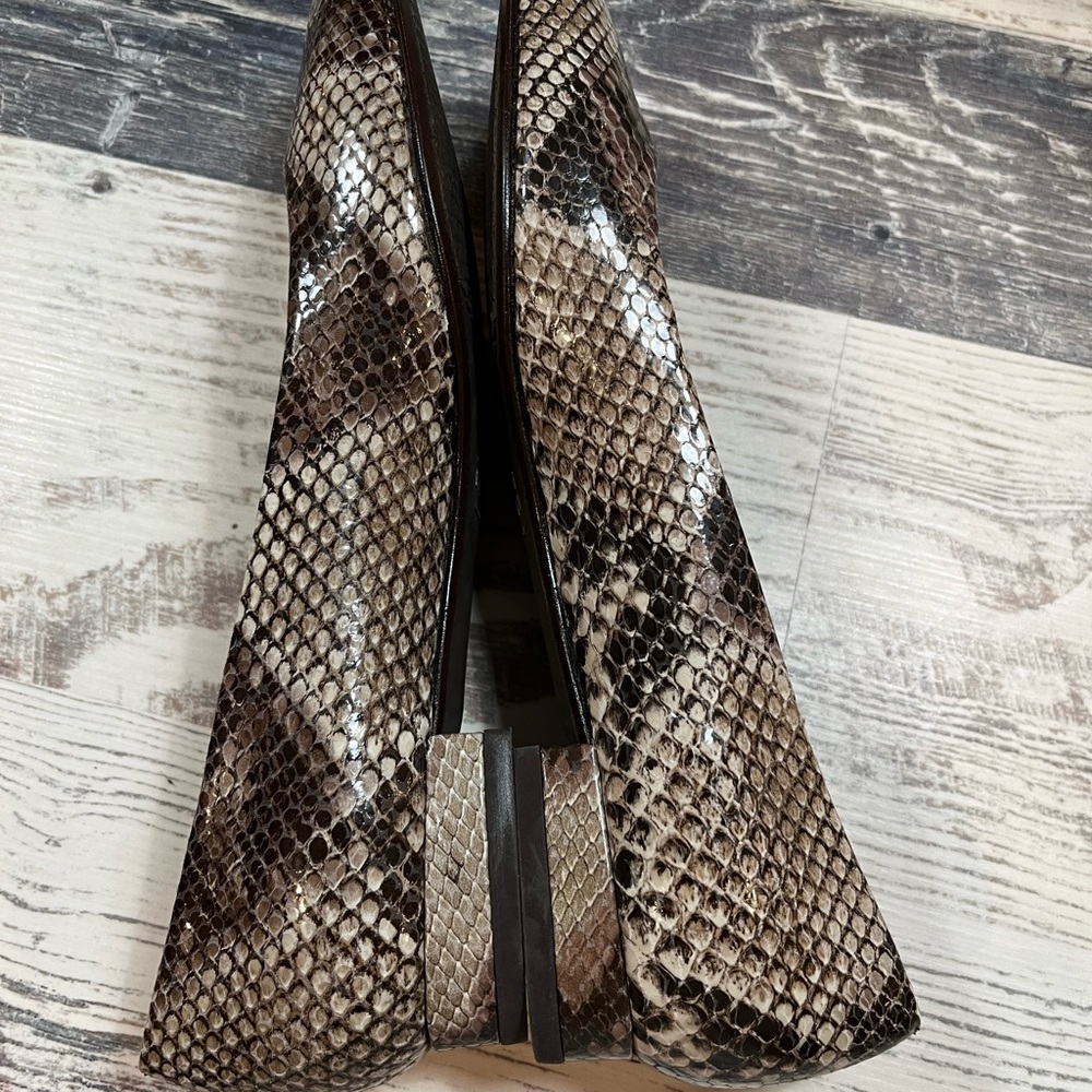 Stuart Weitzman Brown Python Print Flats - image 2